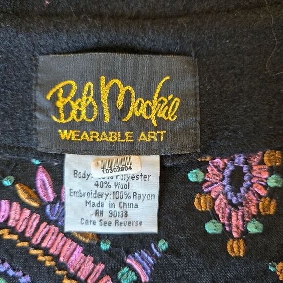 Bob Mackie Blazer Jacket Paisley Embroidered Size 1X Wool Blend Westerncore - Picture 5 of 12